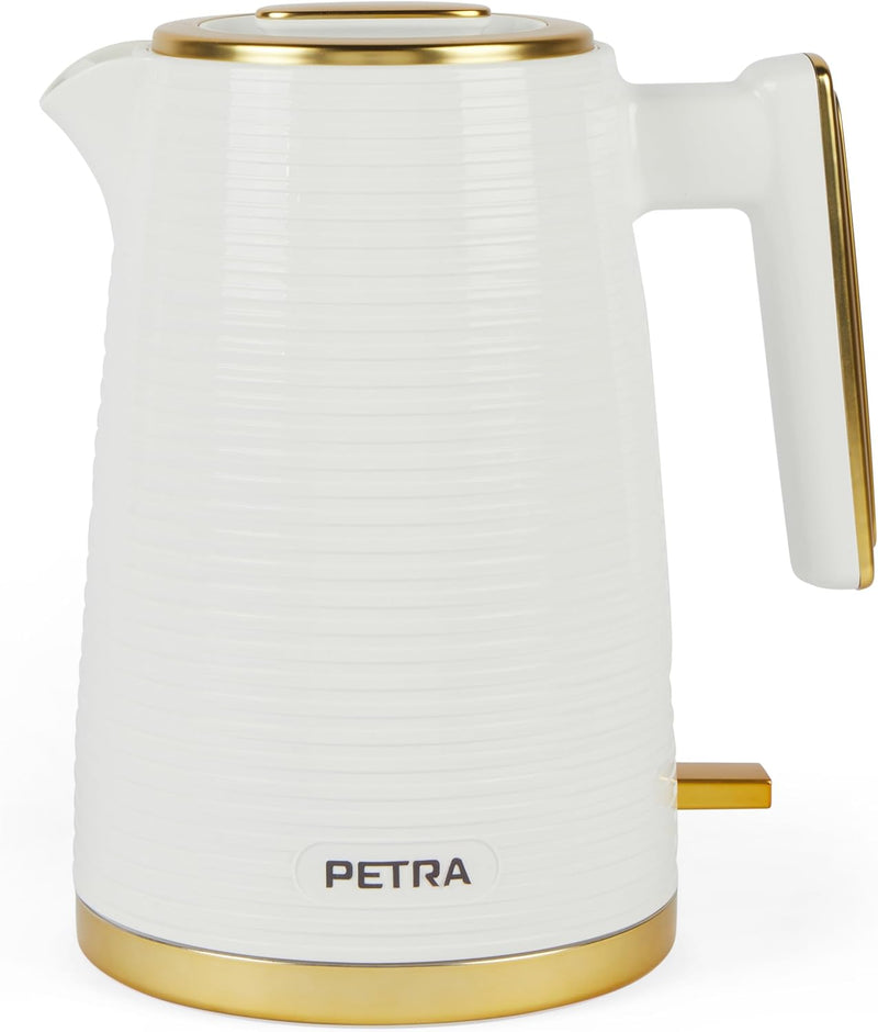 Petra PT5031WVDE 1,7L Wasserkocher – 360° drehbare Basis, Strix-Controller, Antikalkfilter, Anzeigef