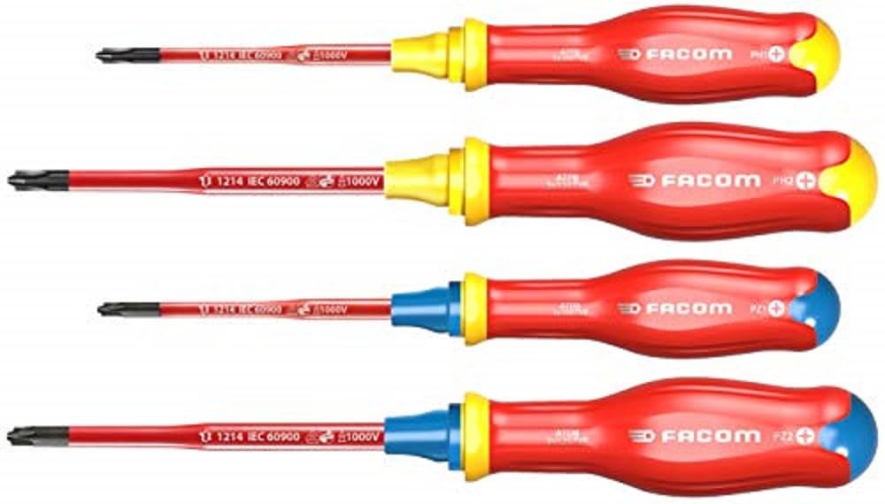 Facom ATB.J4TVE Protwist® SLIM Borneo®, isoliert, 1.000 V, für gemischte Fingerabdrücke 4 SCHRAUBEND