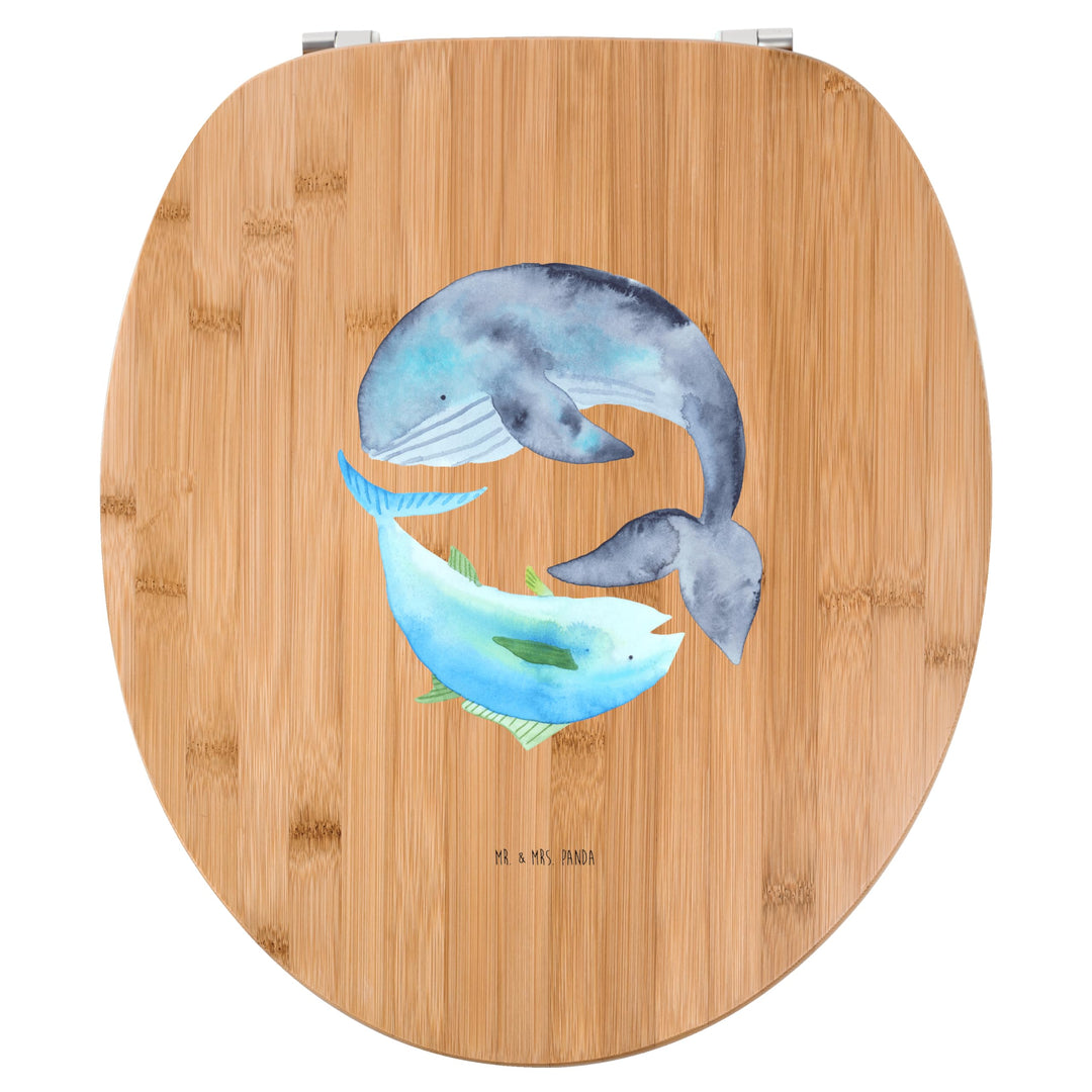Mr. &amp; Mrs. Panda Motiv WC Sitz Walfisch &amp; Thunfisch - Geschenk, Tiermotive, Klobrille, Klodeckel, lu