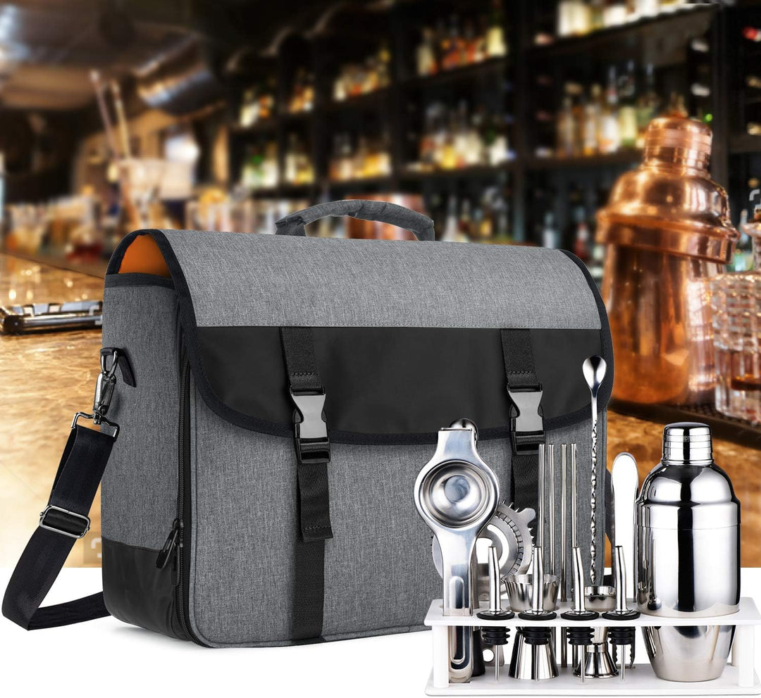 CURMIO Aufbewahrungstasche für Bartender, Barkeeper, Cocktail Shaker Set Reisetasche, Cocktailmixer