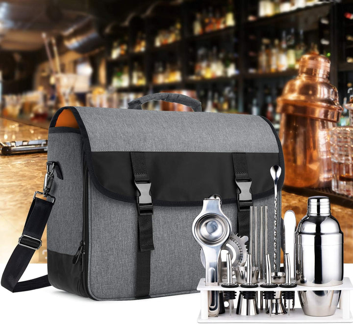 CURMIO Aufbewahrungstasche für Bartender, Barkeeper, Cocktail Shaker Set Reisetasche, Cocktailmixer
