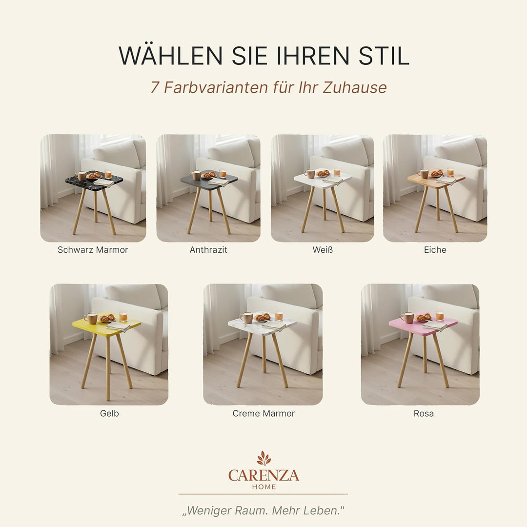 Beistelltisch Anthrazit 34x45 cm Holzbeine Sofatisch Couchtisch Nachttisch Skandinavisch Anthrazit Q