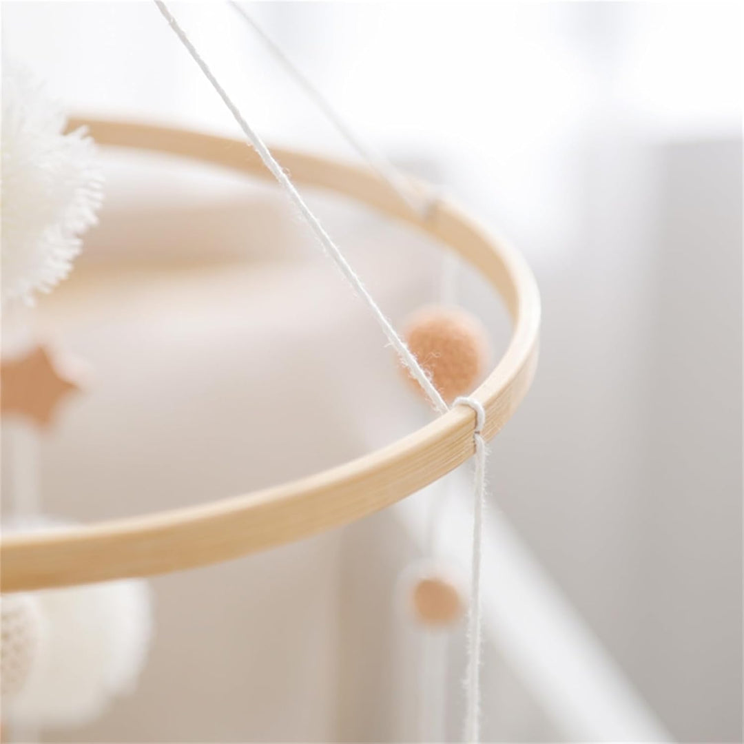 Herfair Mobiles Baby, Regenbogen Babybett Hölz Windspiele mit Bäll, Baby Mobile, Anhänger Babyzimmer