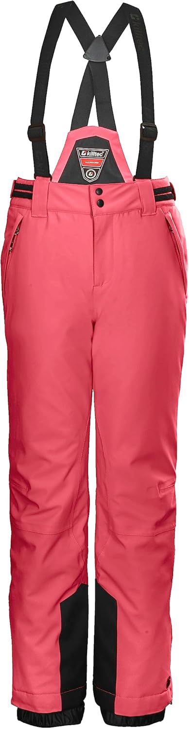 Killtec Mädchen Skihose/Funktionshose mit abzippbarem Latz, Schneefang und Kantenschutz Ksw 77 Grls