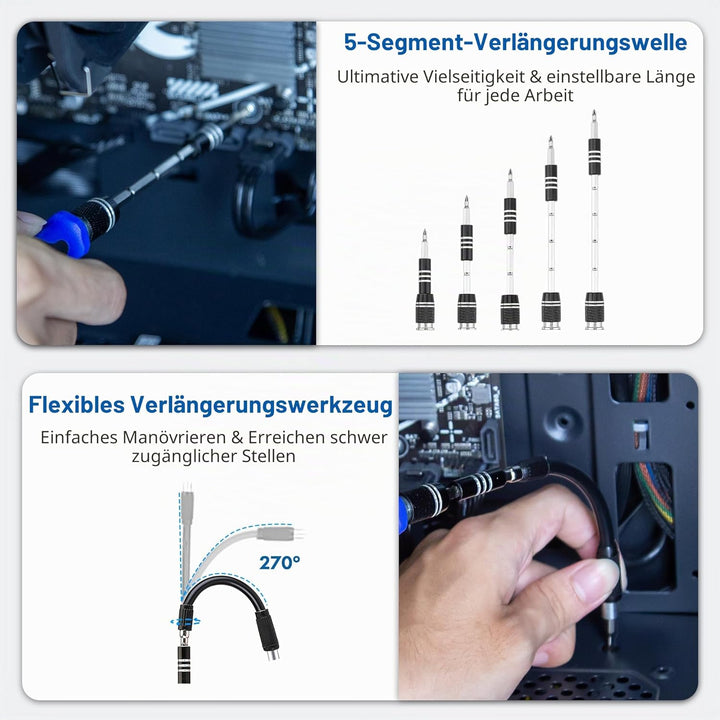 XOOL 140 in 1 Feinmechaniker Schraubendreher Set, Magnetischer Mini Feinmechaniker Werkzeug Set, Rep