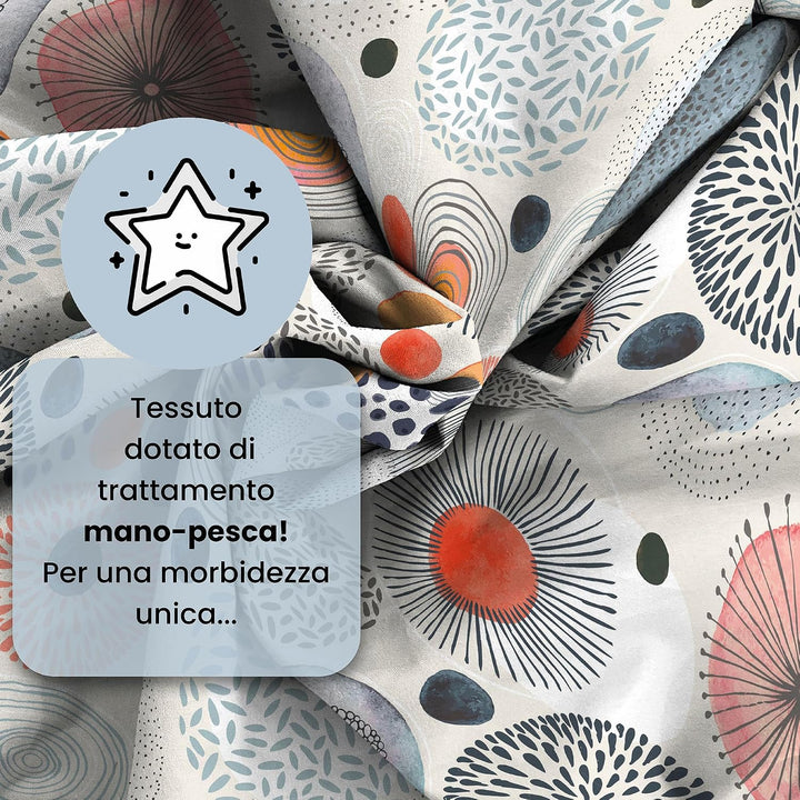 Italian Bed Linen MB Home Italy “Fantasy” Bettwäsche-Set, Acquerello, Doppelbett Acquerello Doppelbe