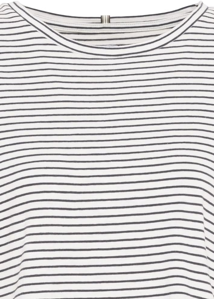 camel active Damen Langarmshirt aus 100% Organic Cotton XS Night Blue/Off White, XS Night Blue/Off W