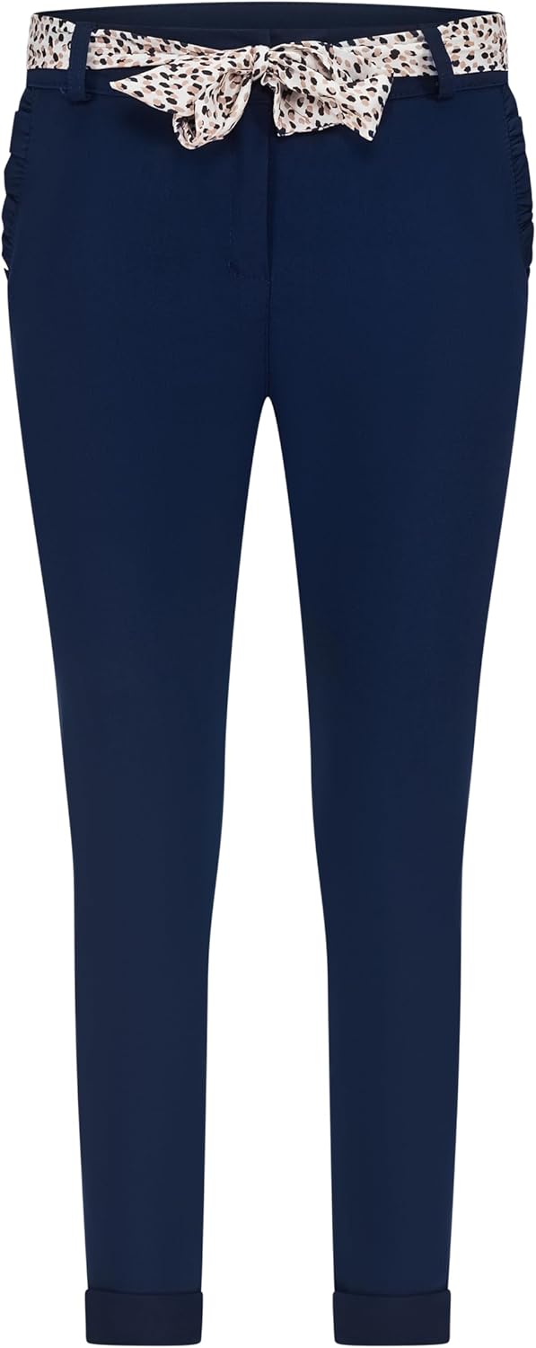 Mississhop Female Damen Stretch Klassische Chino Hose S Blau, M