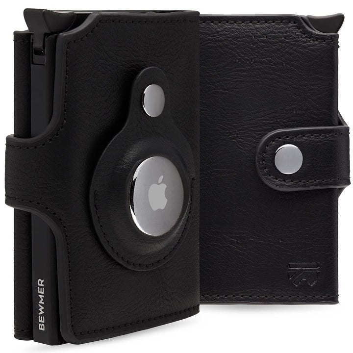 BEWMER 2 Shielded | Herren und Damen Slim Wallet mit RFID-Schutz Anti-Cloning | Kartenetui mit Münzf
