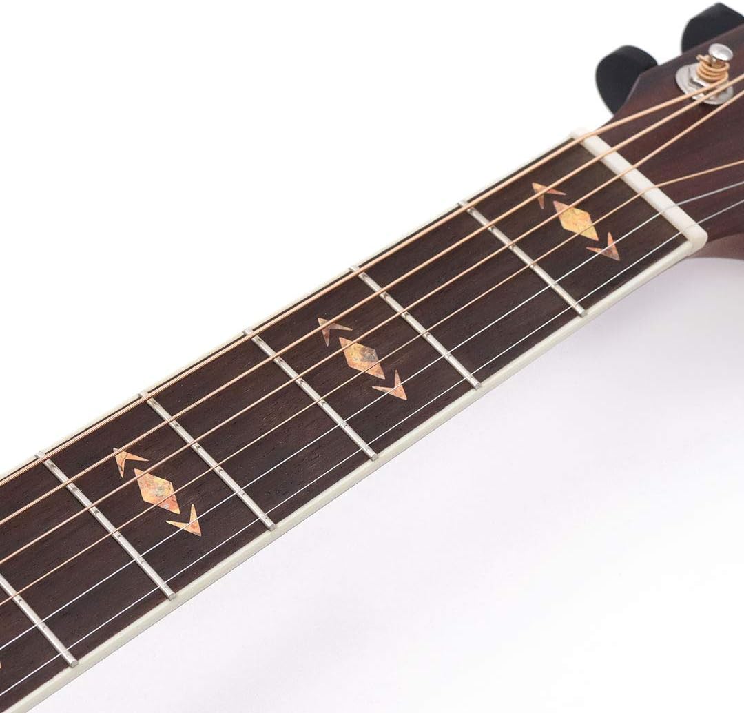 Diamonds & Arrows - Inlay Sticker für Akustik- und E-Gitarren Griffbretter - Made in Germany (Rusty