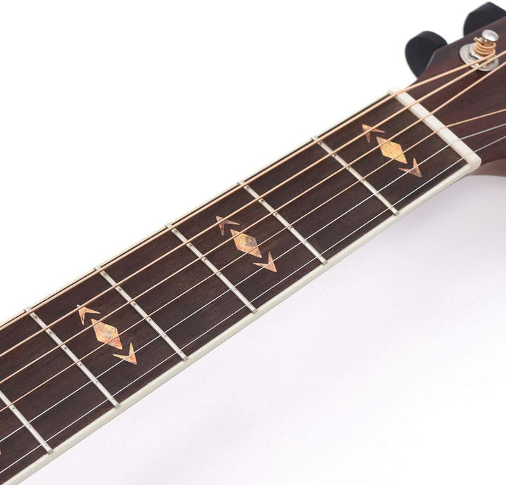 Diamonds & Arrows - Inlay Sticker für Akustik- und E-Gitarren Griffbretter - Made in Germany (Rusty