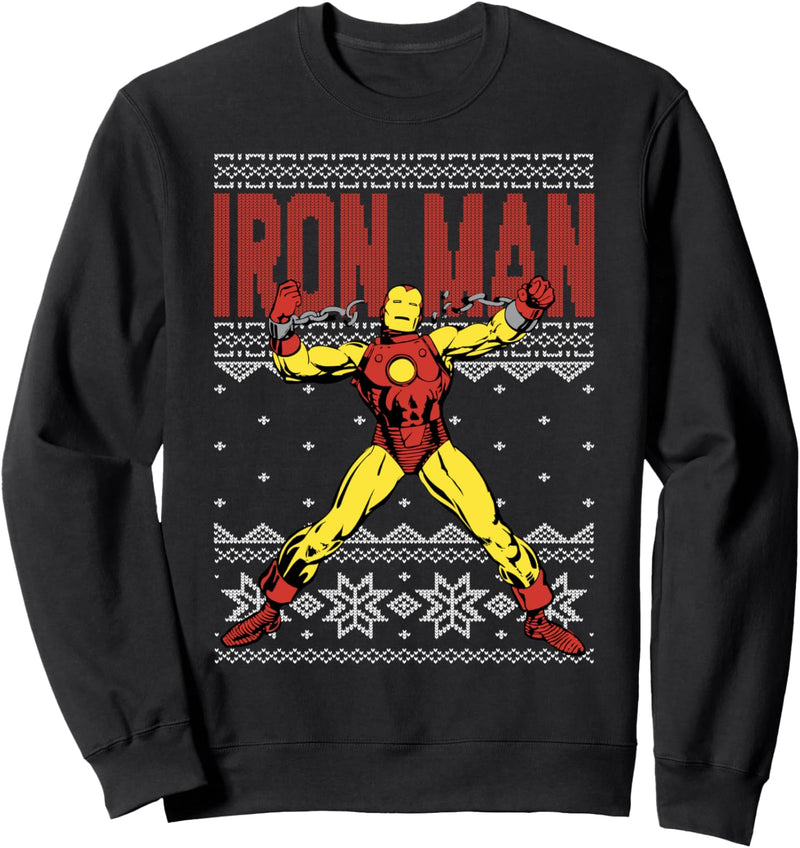 Marvel Iron Man Retro Ugly Weihnachten Sweatshirt