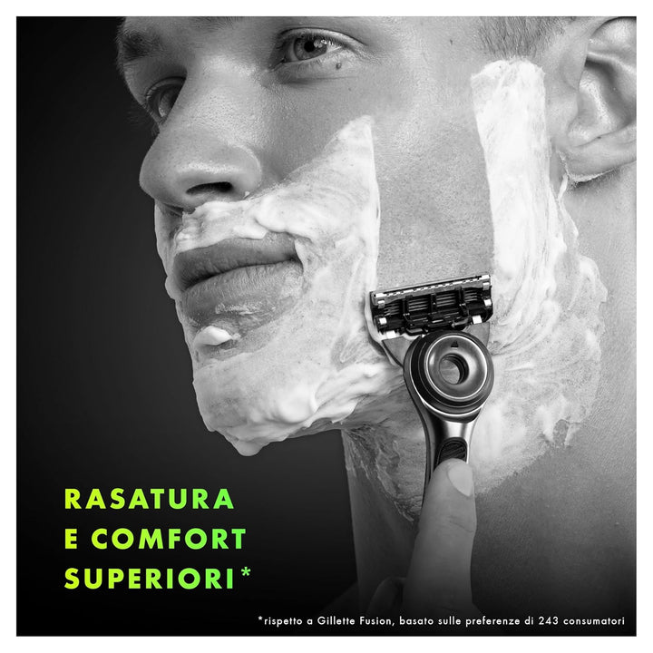 Gillette LABS Herrenrasierer, mit 1 Gillette LABS Klingen mit integriertem Stab, Magnetbasis, Feucht