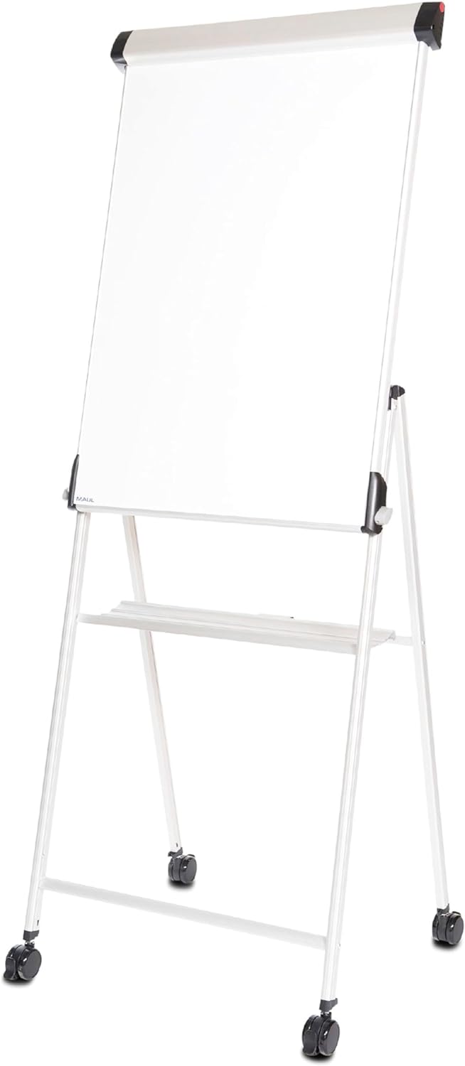 Maul Flipchart MAULpro 69x100,5cm | Stabiles Whiteboard mit Vierbeingestell und 4 feststellbaren Rol