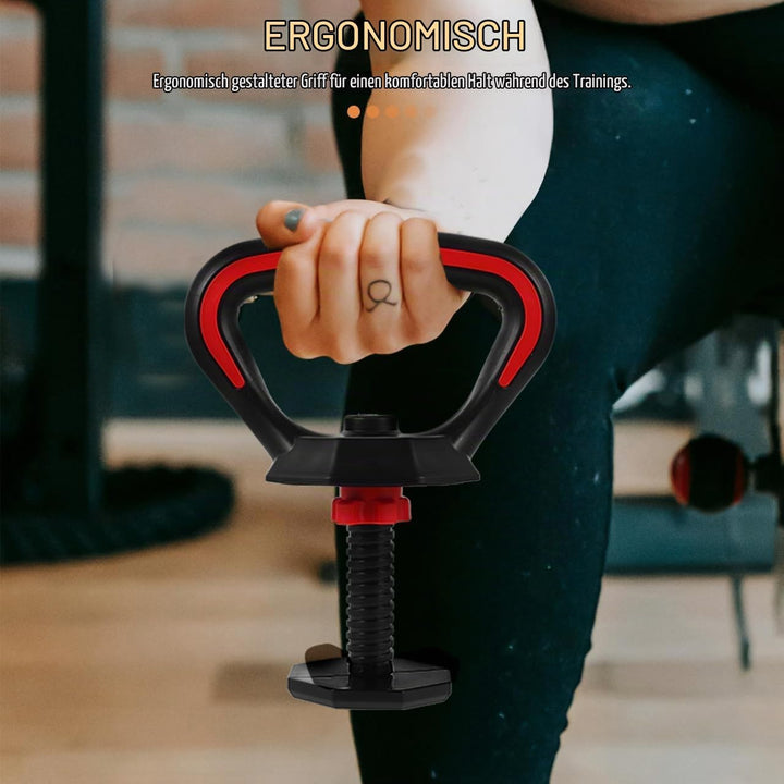 Healeved Verstellbarer Kettlebell Griff aus Robustem Kunststoff Ergonomisch Geformt Verschleissfeste