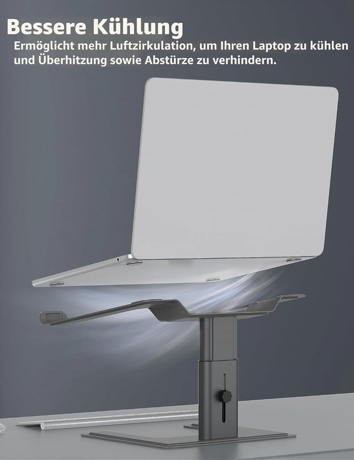 ALASHI Laptop-Ständer für Schreibtisch, Computer-Ständer, verstellbare Höhe, ergonomische Notebook-L