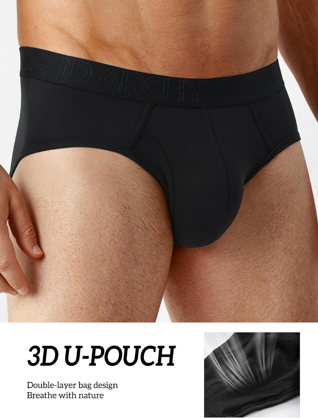 DAVID ARCHY Herren Slips Mehrpack Unterwäsche 4-Wege-Stretch Unterhosen Slip Ultraweich Atmungsaktiv
