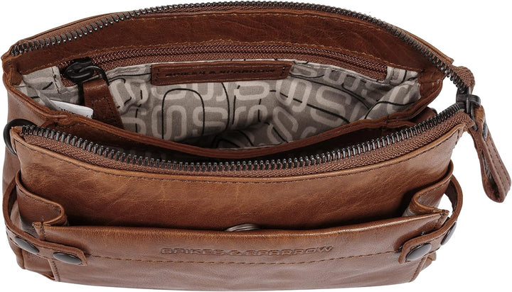 Spikes & Sparrow Umhängetasche echt Leder Damen - 021723 Cognac, Cognac