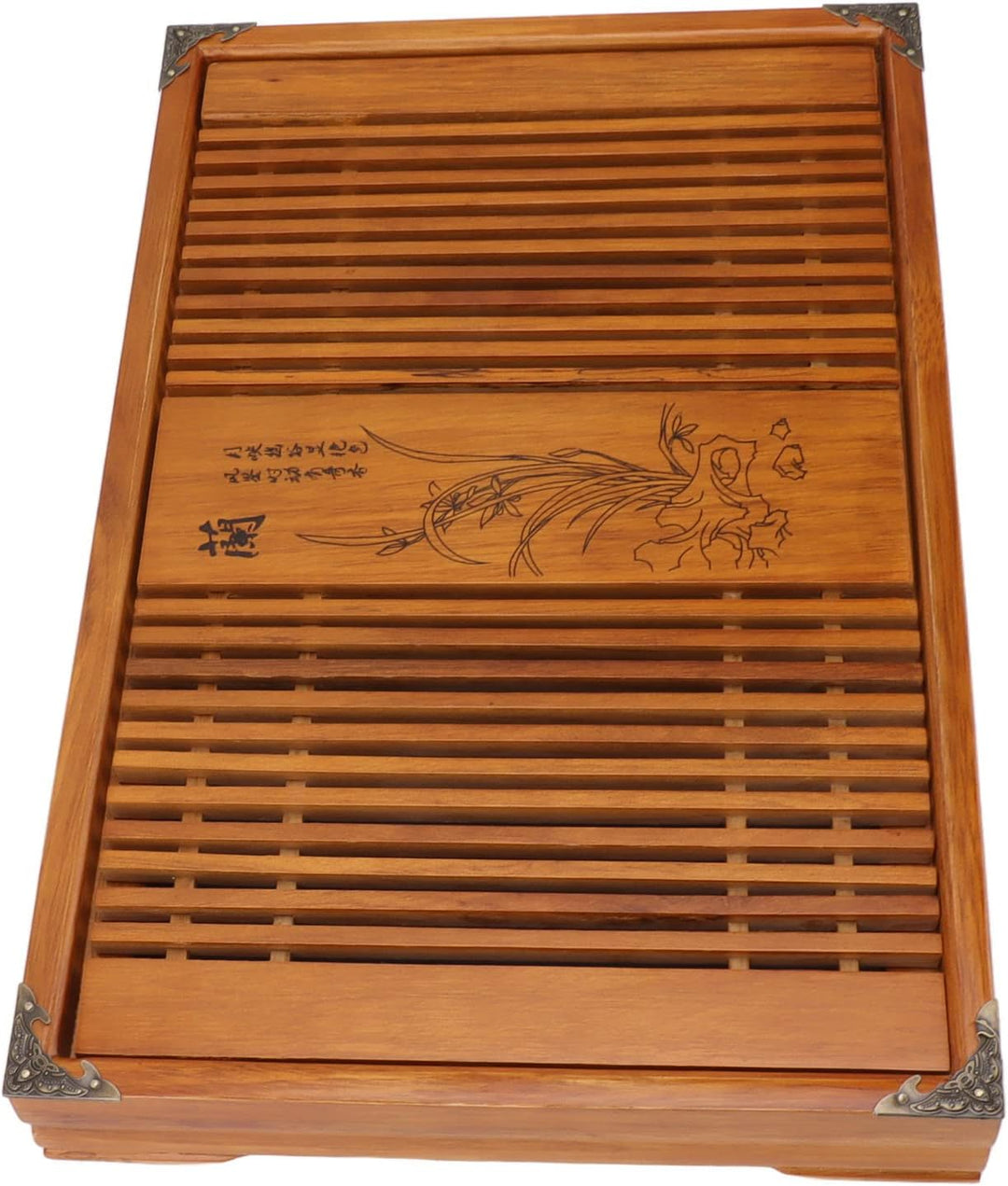 Restokki Teetablett Chinesisch Kungfu Teetablett, Abfluss, Wasserspeicher, Holz Teetisch für chinesi