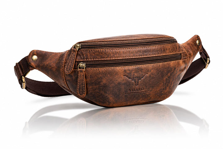 Büffelleder Bauchtasche I Herren, Damen I Echt Leder I Hüfttasche I Tracking
