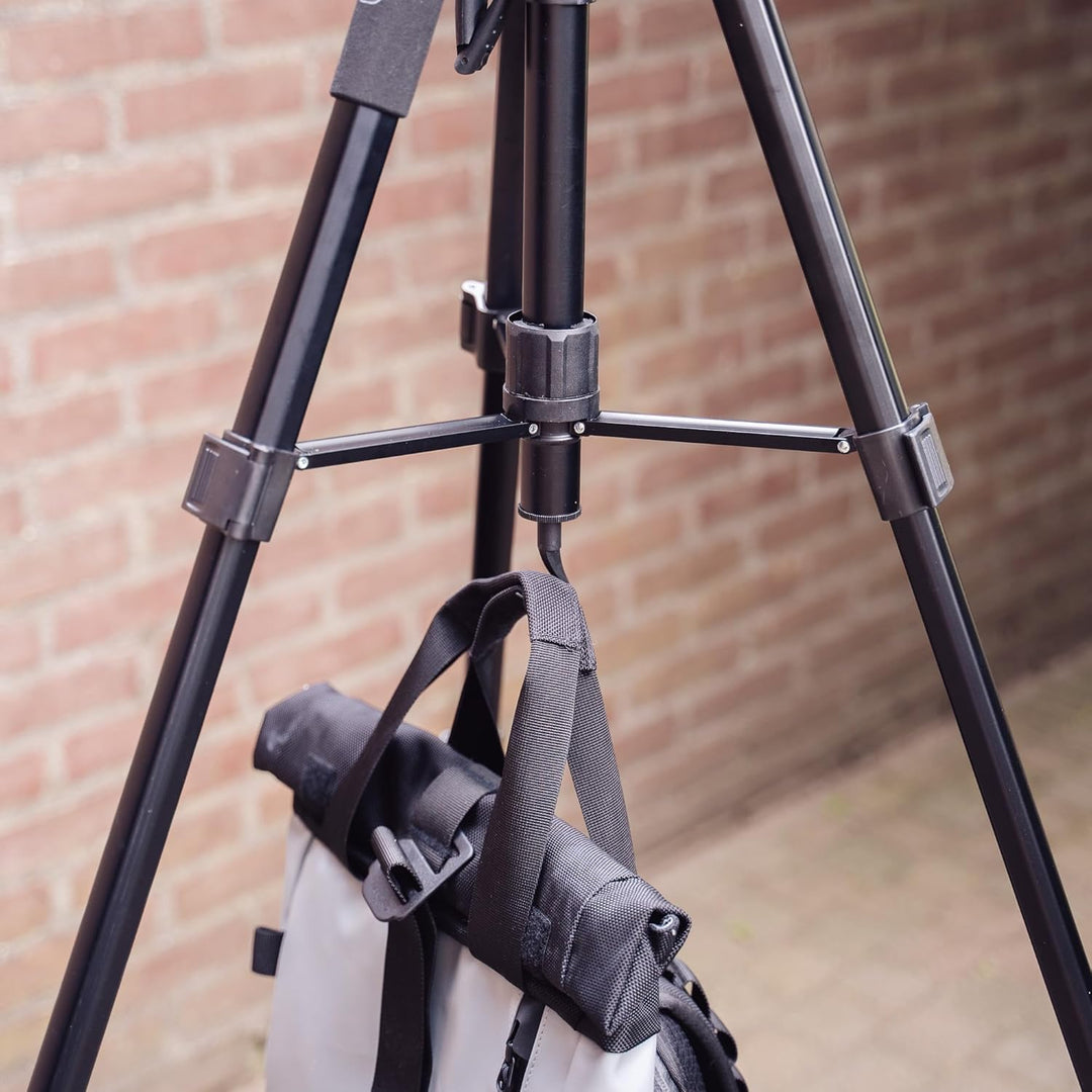 MOJOGEAR 179 cm 3-in-1-Stativ: Tripod, Einbeinstativ und horizontaler Arm für Top-Aufnahmen – mit Te