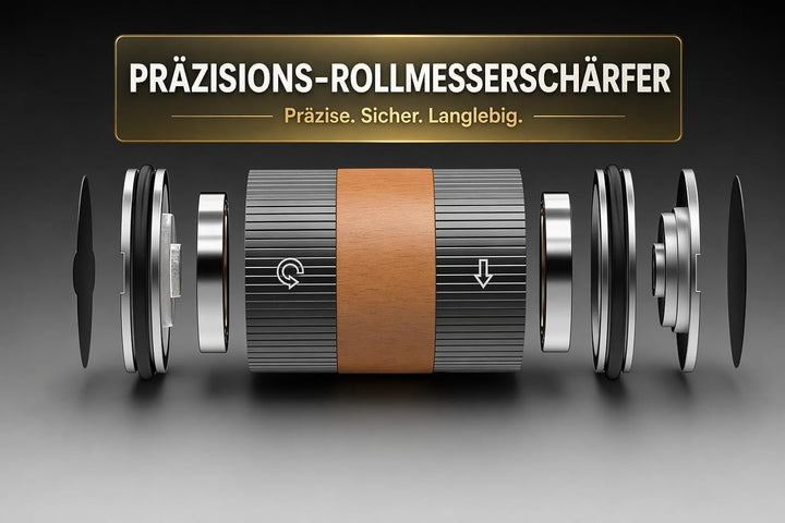 Rollschleifer Messerschaerfer für Küchenmesser, Messerschärfer Profi, Messerschärfer Rolle Mit 5 Stü