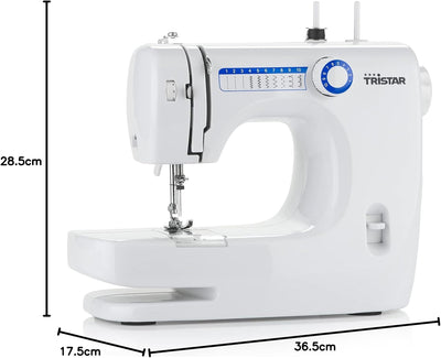 Tristar Nähmaschine - freiarm Maschine mit 10 voreingestellten Programme, Geschwindigkeitsregler, vo
