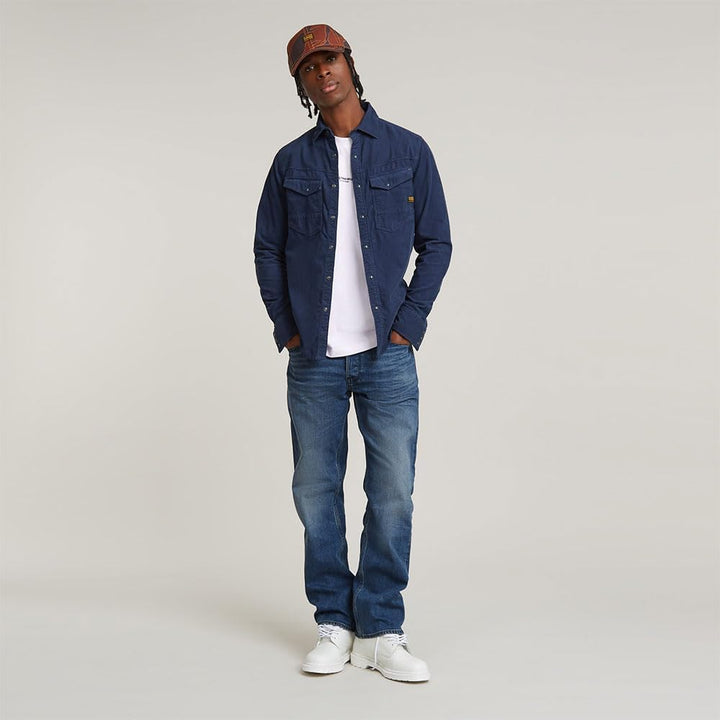 G-STAR Herren Dakota Slim Hemd Shirt, Blau (Dk Sea Blue Gd D25223-c436-g702)