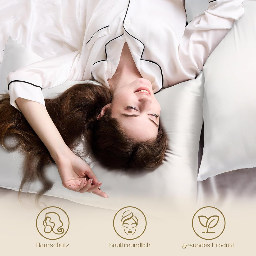 ZIMASILK Kissenbezug aus 100% Seide für Haare und Haut. Doppelseitige 19 Momme Reine Maulbeerseide K