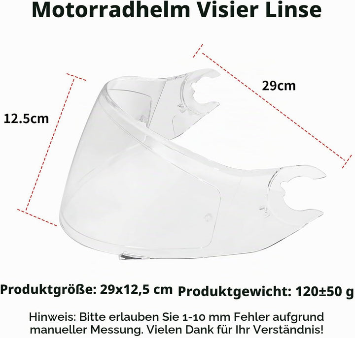 Helmvisier für Shark D Skwal D-Skwal 2 Spartan,Motorradhelm Visier,Motorrad Windschutz Helm Objektiv