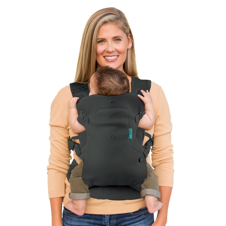 Infantino Flip 4-in-1 Light &amp; Airy Babytrage – Atmungsaktiv, Lordosenstütze, Verstellbarer Hüftgurt,