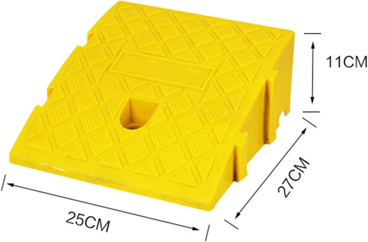 Bordsteinrampe 11/13 cm Hohe, Auto Rampen Kunststoff, Tragbare Robuste Schwellenrampe für Auto Einfa