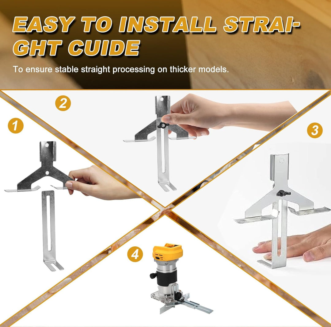 Akku Oberfräse kompatibel mit Dewalt 20V Akku, 800W Bürstenloser Kantenfräser tragbarer Handfräser f