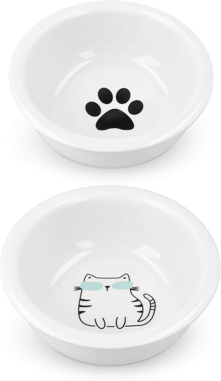 Navaris Futternapf Katze Futterstation Set - Keramiknapf für Katzen Hunde - Keramik Fressnapf Set Fu