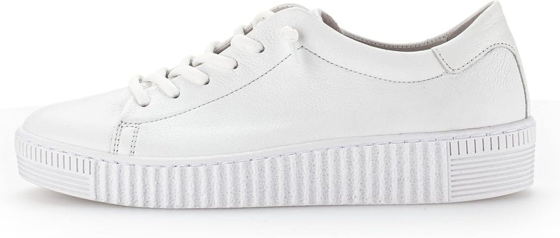 Gabor Damen Low-Top Sneaker, Frauen Halbschuhe,Wechselfussbett 35 EU Weiss, 35 EU Weiss