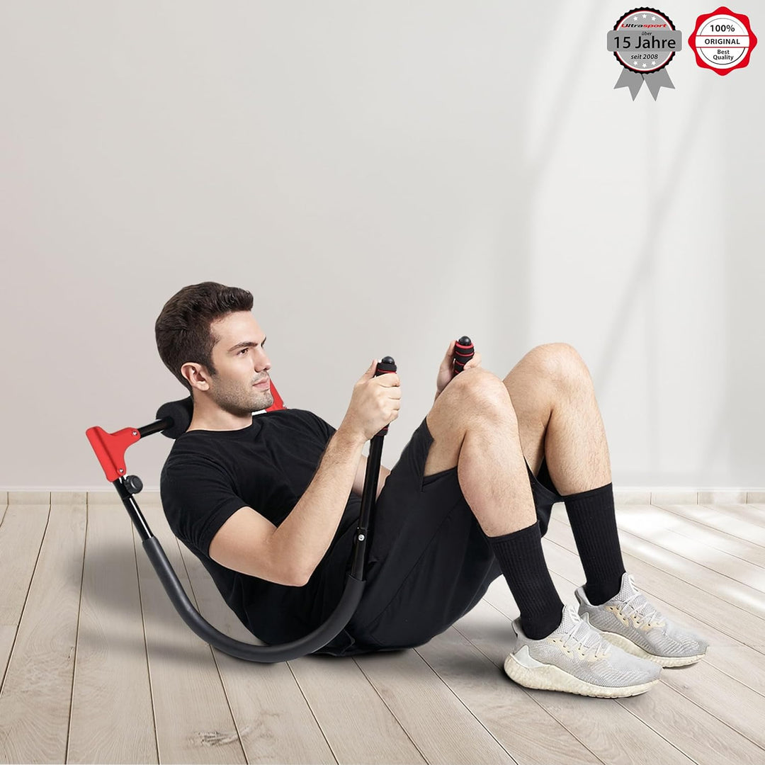 Ultrasport faltbarer AB Trainer Und 3in1 bauchtrainer, für Crunches, Liegestütze & tiefe Kniebeugen,