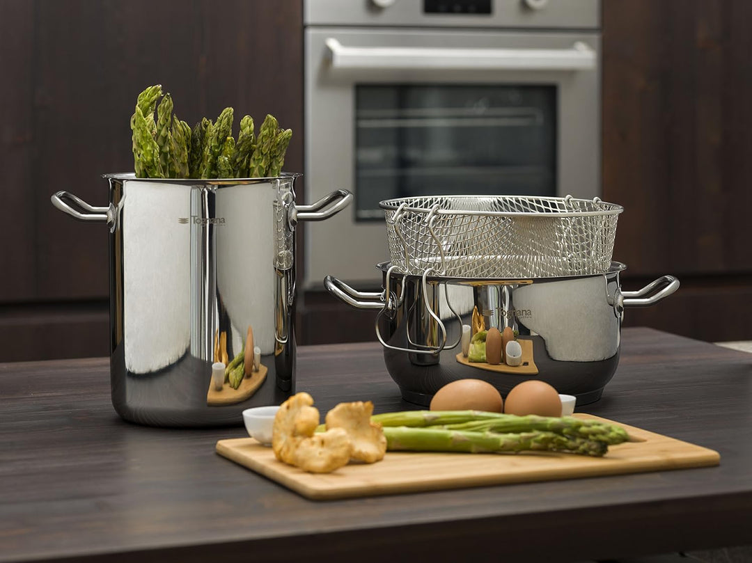 Tognana vanitosa asparagera, Edelstahl, Silber