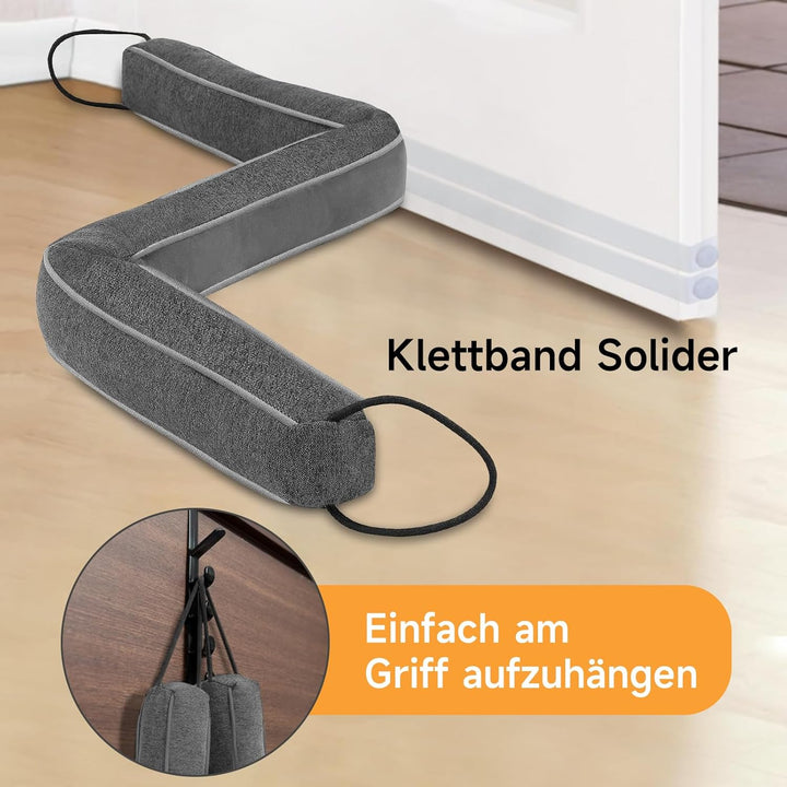 Zugluftstopper für Türen 92cm, Schwerer Zugluftstopper tür, Extra Lang & Schwer, Höhe 8cm Quadratisc