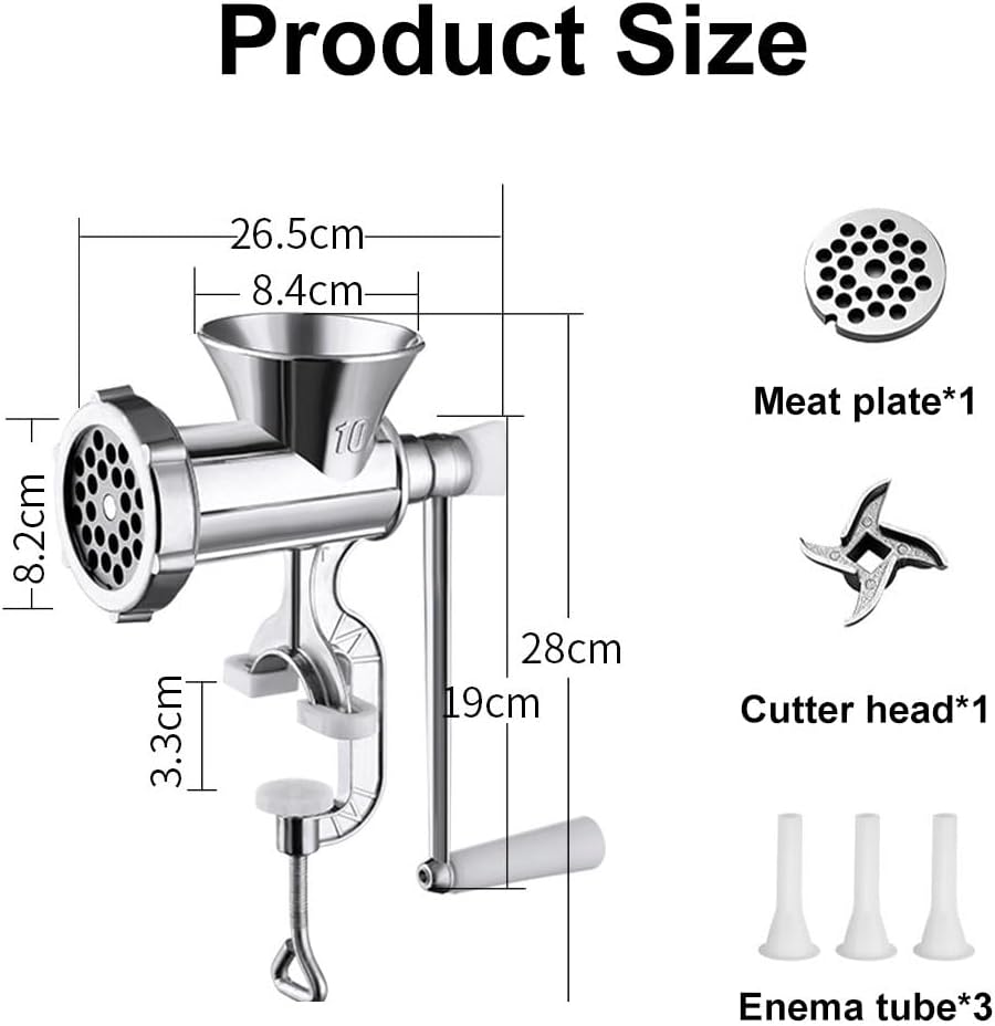 Manueller Fleischwolf, Hand Fleischwolf, Manuelle Fleischmaschine, Hackfleisch Wurstfüller, Manuelle