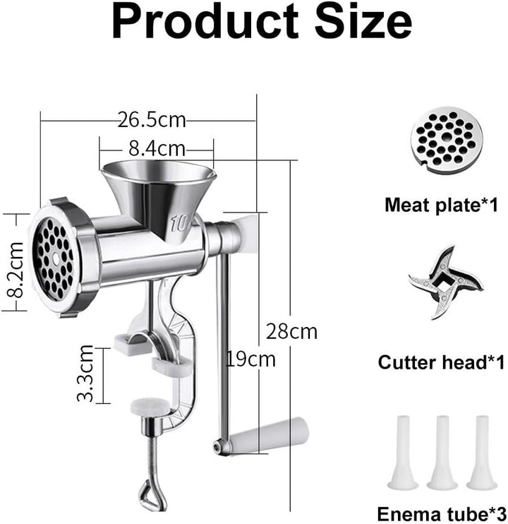 Manueller Fleischwolf, Hand Fleischwolf, Manuelle Fleischmaschine, Hackfleisch Wurstfüller, Manuelle
