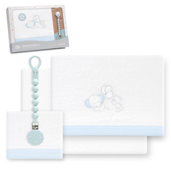 Interbaby - Bettwäsche-Set für Kinderbett, 60 x 120 cm, 100% Polyester, warm, inklusive Spannbettlak