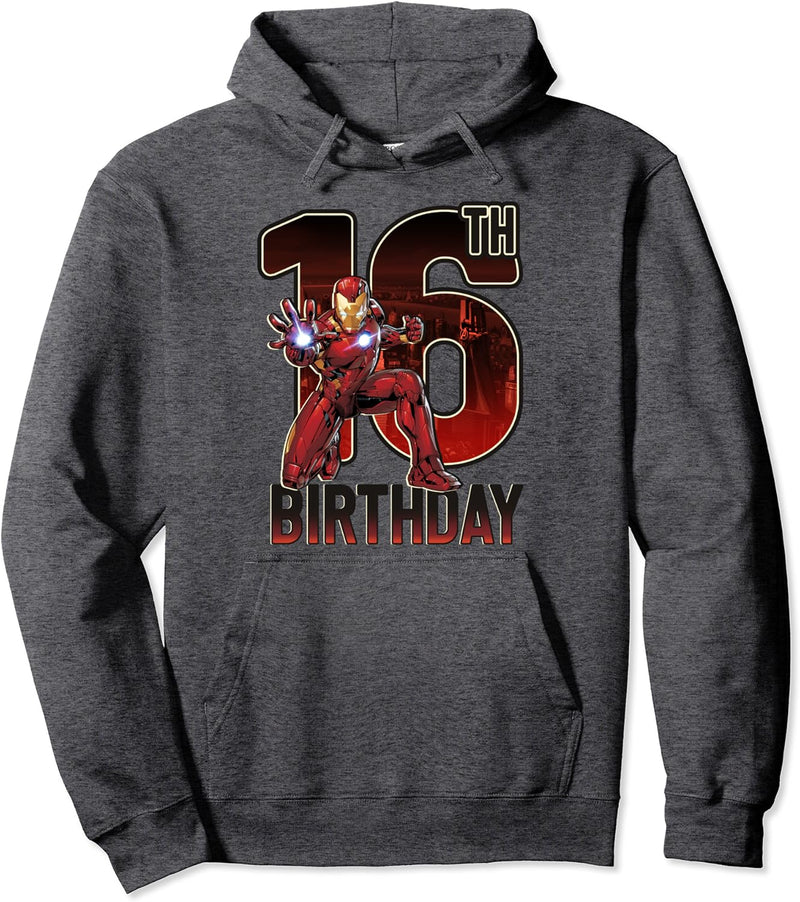Marvel Iron Man 16th Birthday Action Pose Pullover Hoodie