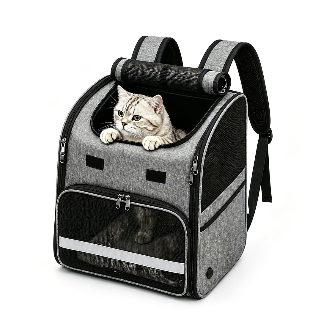 Katzenrucksack, Tragbare und Faltbare Katzentasche, Atmungsaktive und Leichte Hunderucksack, Multifu