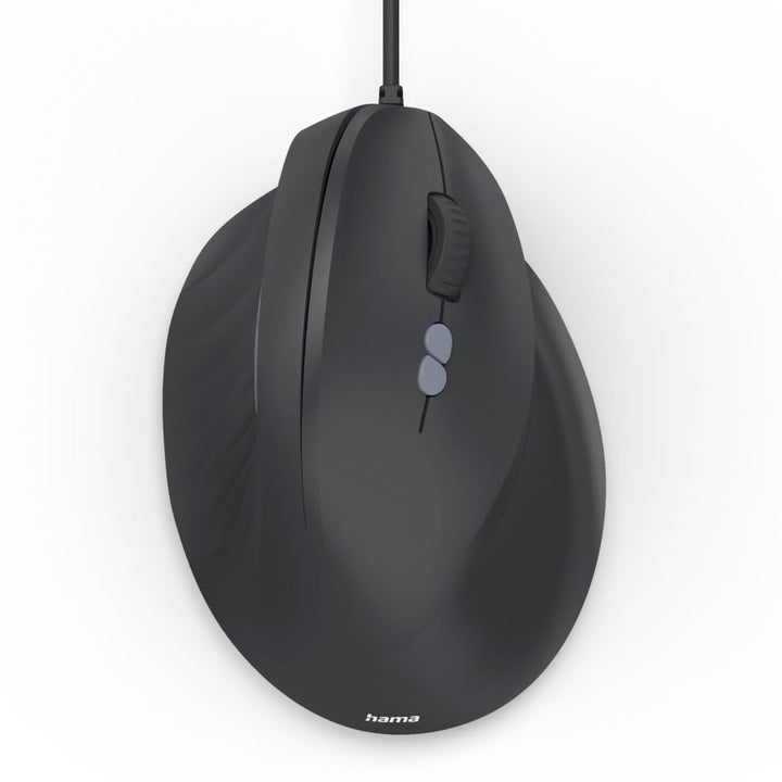 Hama vertikale Maus (optische Maus ohne Klickgeräusch, 7 Tasten, ergonomisch für Rechtshänder, 1000/