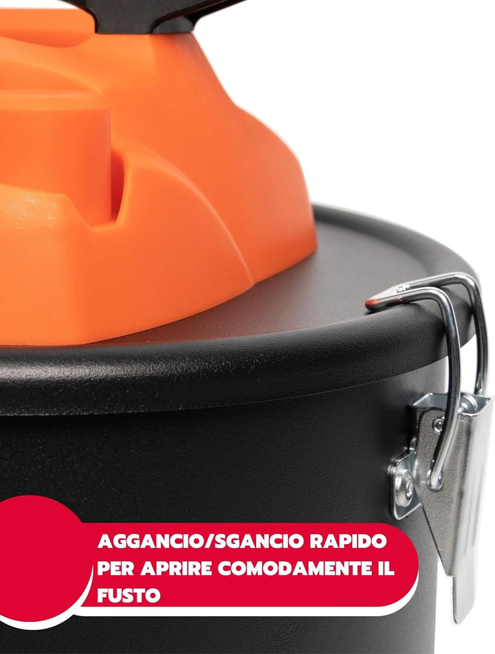 ARDES - AR4A20 ASHPIRO 20 Profession. Aschesauger, 20-l-Behälter, Hepa-Filter und zusätzlicher feuer
