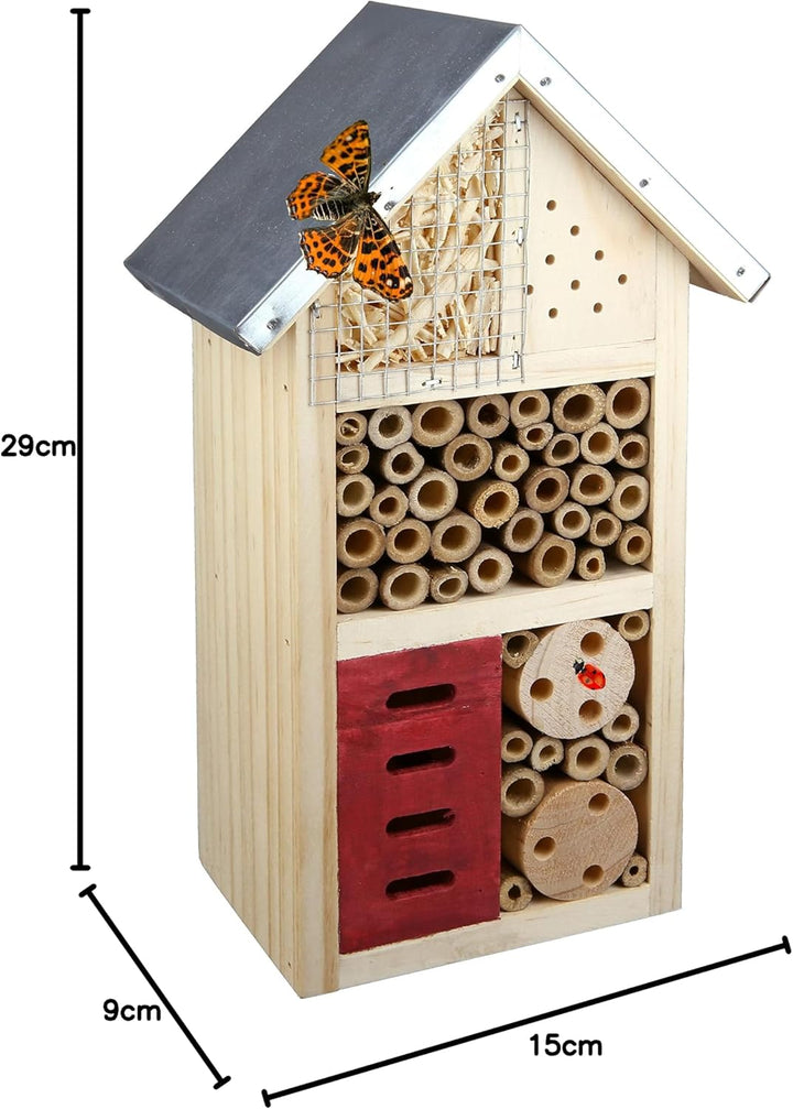 CULT at home Insektenhaus – Nistkasten für Nützlinge – Höhe 26 cm – Bienenhotel Schmetterlingshaus I