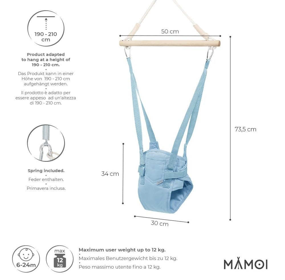 MAMOI® Türhopser Baby ab 6 Monate, Hopser Baby Jumper Bouncer, Babyschaukel für türrahmen, Schaukel