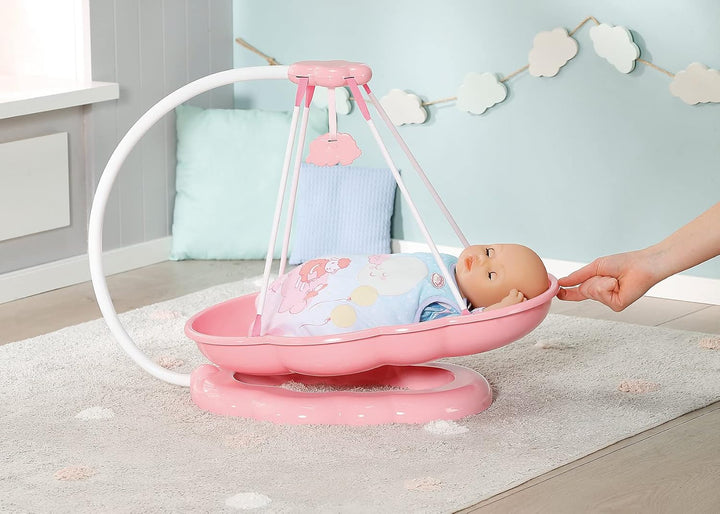 Zapf Creation 705988 Baby Annabell Sweet Dreams Schlummerwolke - rosa Puppenwiege in Wolkenform inkl