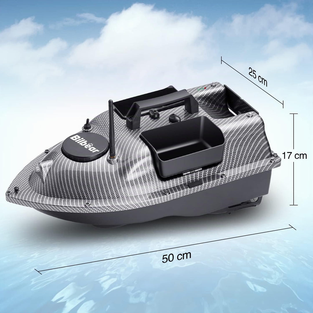 Bilbear GPS Köderboot Futterboot mit Echolot und GPS Köderlieferboot Karpfenfischen Angelköderboot,F