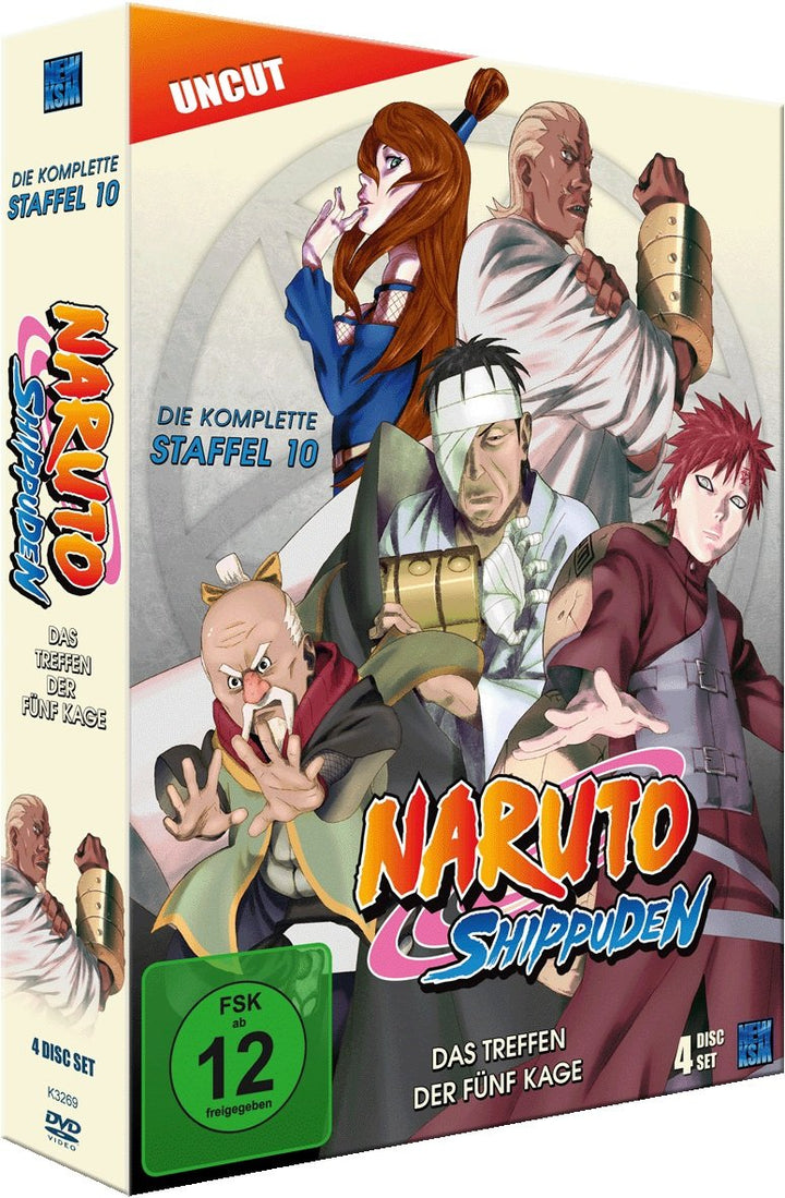 Naruto Shippuden, Staffel 10: Das Treffen der fünf Kage (Episoden 417-442, uncut) [4 DVDs], DVD